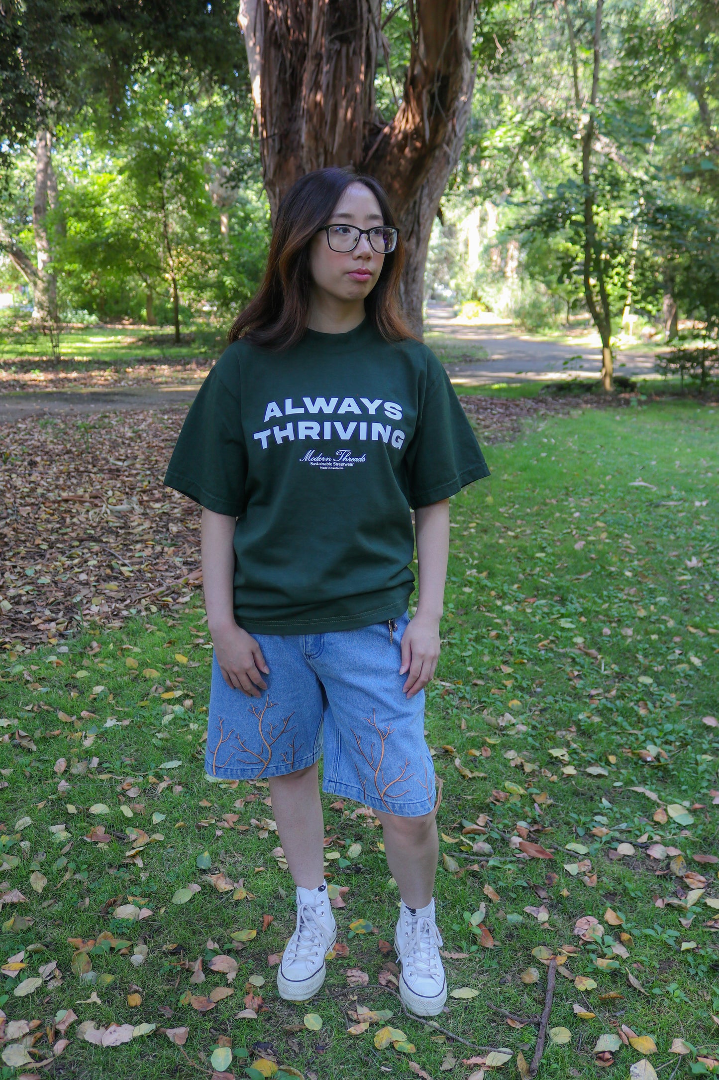 EMBROIDERED JORTS - ROOTS