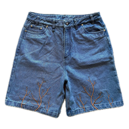 EMBROIDERED JORTS - ROOTS