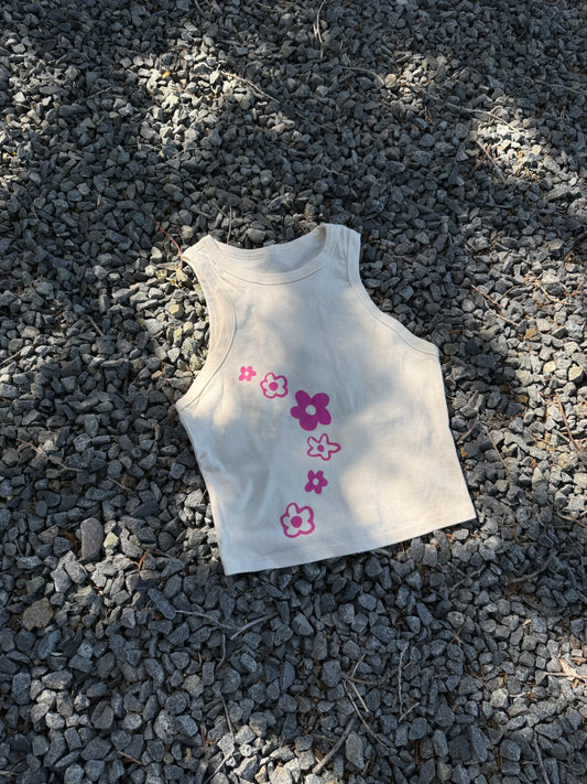 FLOWERS CROPPED TANK