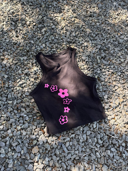 FLOWERS CROPPED TANK