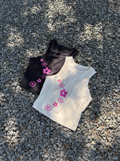FLOWERS CROPPED TANK
